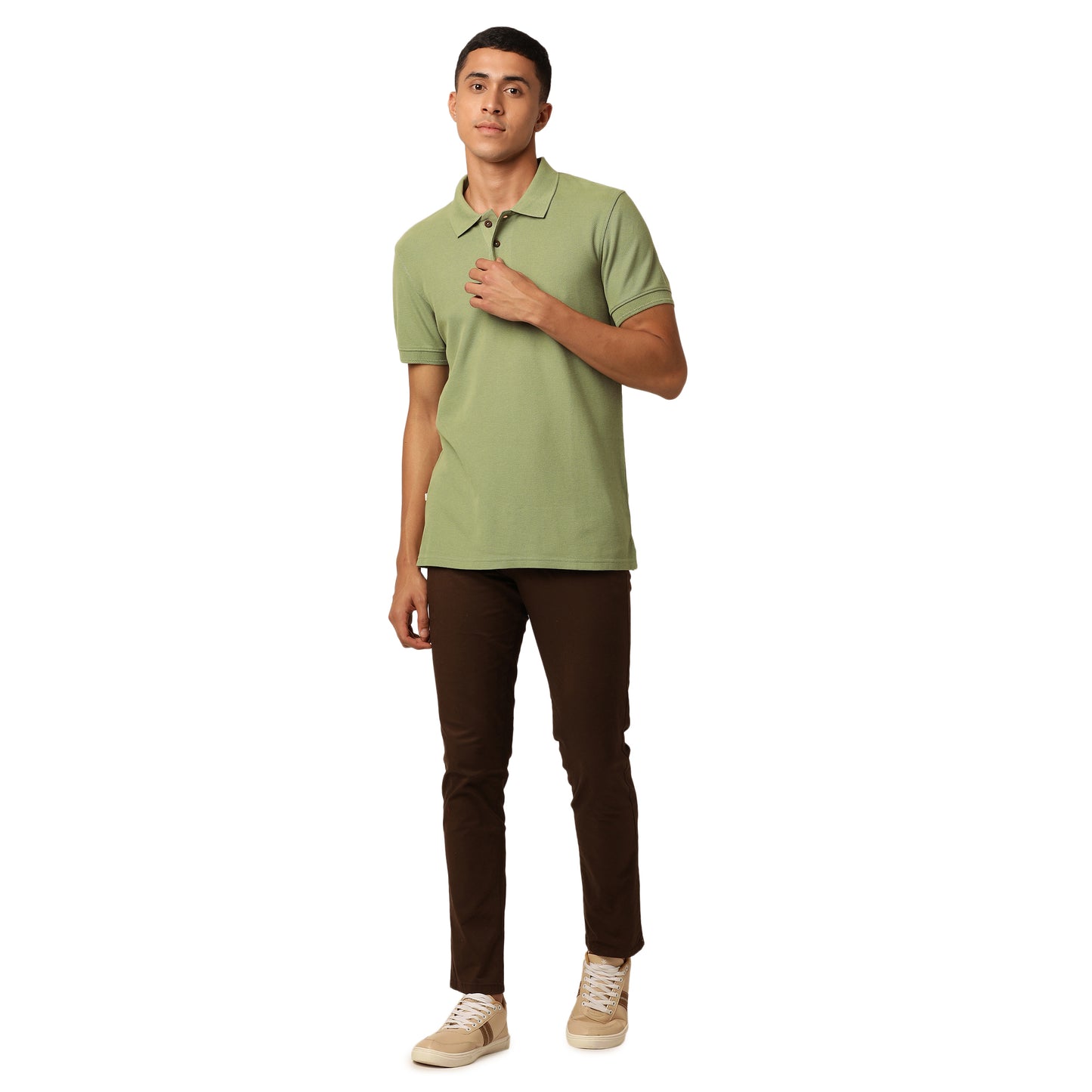 Ravine Combo Pack  Organic Polo Neck T-Shirts - Maroon, Green and Black