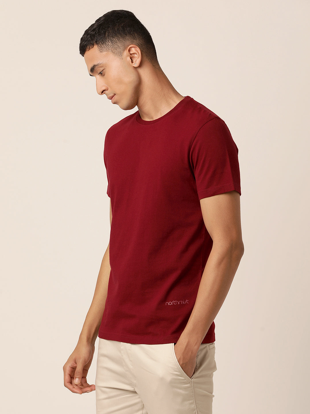 Maroon v hotsell neck t shirt